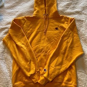 yellow champion hoodie